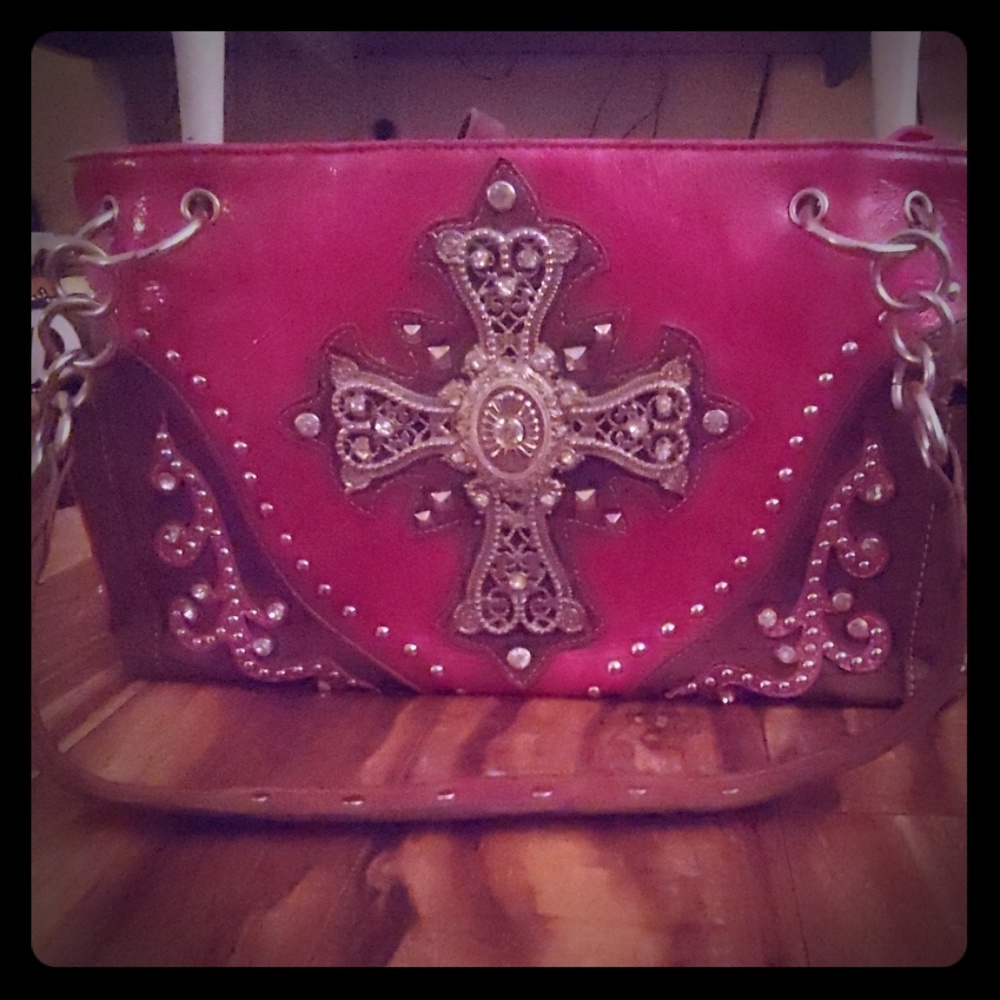 Western rhinestone purse